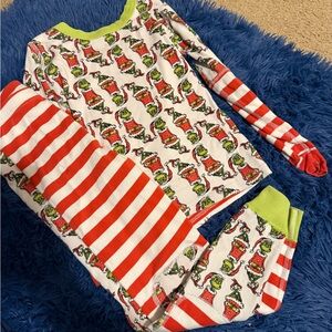 Hanna Andersson Dr. Seuss Grinch Two Piece Pajama Set Size 6-7 Youth